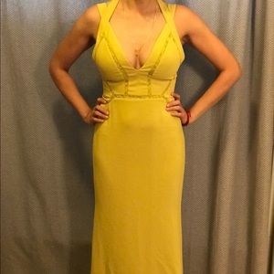 Beautiful toasted lime green evening gown.